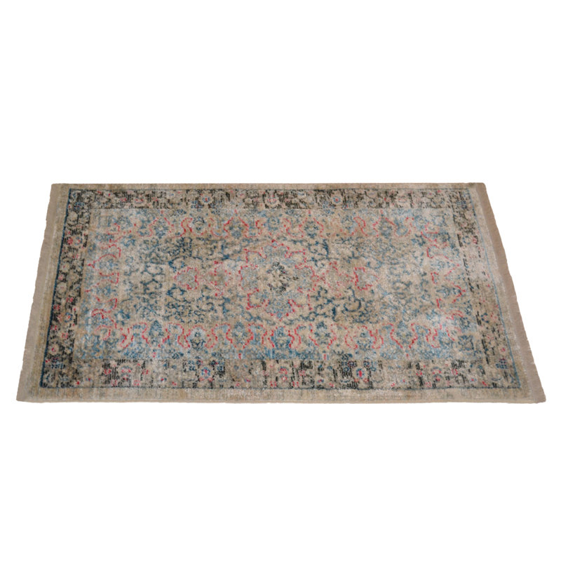MACHINE MADE POLYESTER AREA RUGS - Rectangle | Multicolor Color, Oriental Design, Low Pile Machine Made Area Rugs for Living Room, Bed Room