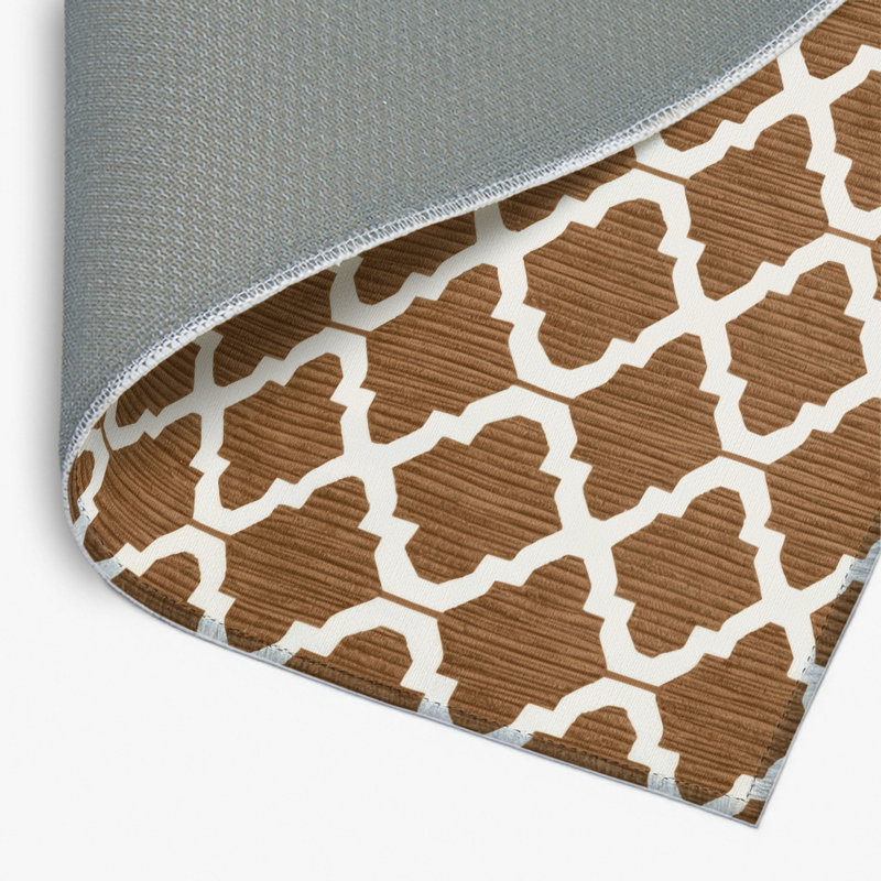 Tapis brun intérieur et extérieur Trellis, Rectangulaire 2 pi x 3 pi
