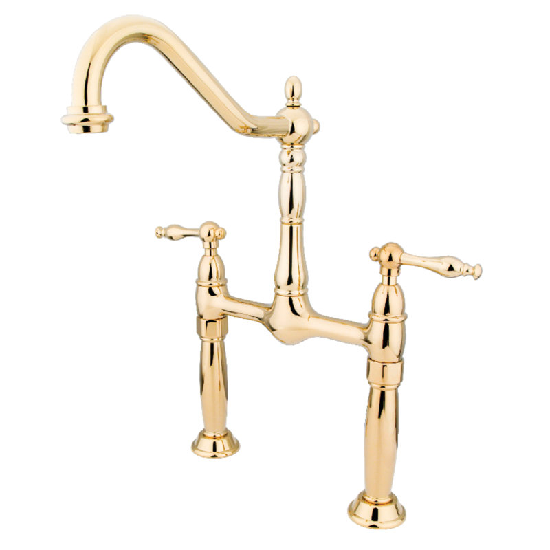 Boston Vessel Sink Bathroom Faucet, Polished Brass