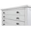 Commode anglaise à 3 tiroirs Point Breeze - blanc frais avec finition glacis gris doux
