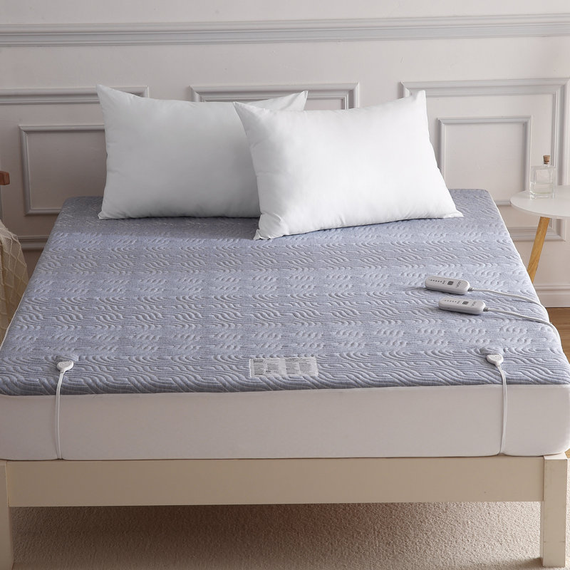 Surmatelas chauffant, surmatelas électrique à couche d'air, 5 réglages de chaleur, minuterie d'arrêt automatique, poche profonde de 18 pouces, chauffe-lit