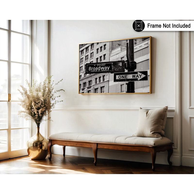 Plaque de rue Broadway, Unframed, Poster, 12"H x 16"W