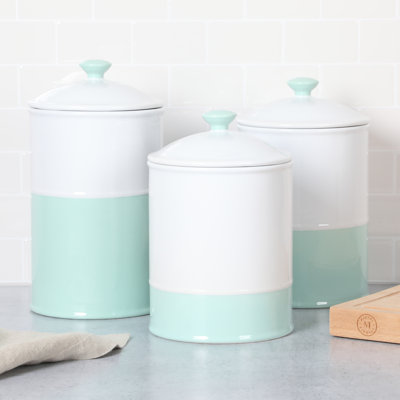 6 Piece Stoneware Kitchen Canister Set