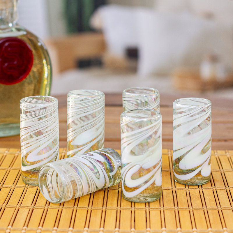 Ensemble de 6 verres à liqueur faits à la main Brayden Studio® Heavenly Joy