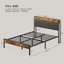 Structure de lit en lin Kewarra avec lattes de bois et espace de rangement-683666461-683667426