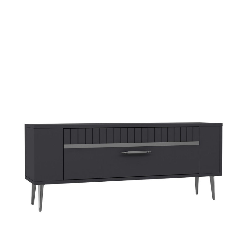 Olivia Unfinished TV Stand, 120cm, Grey/Silver