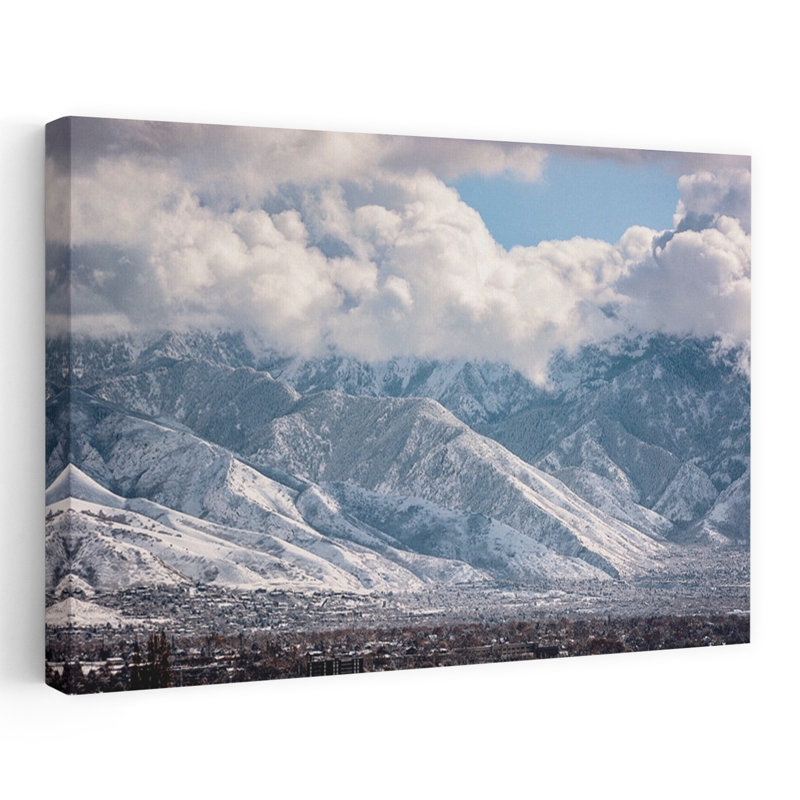 Contemporary Art Peaceful Serene Abstract City Forest Wall Art by Del Mundo Portraits - Wrapped Canvas Print