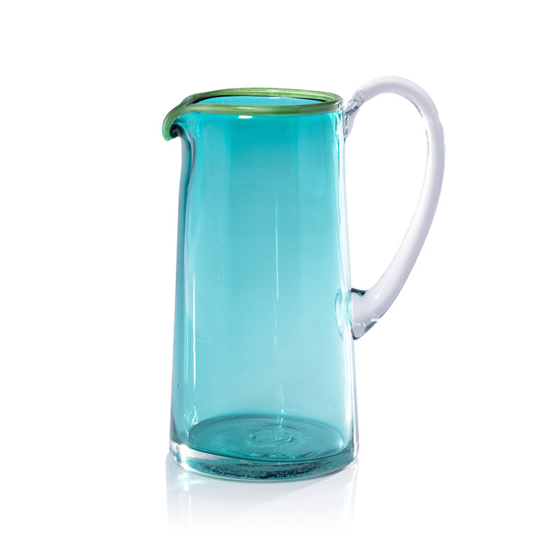 Carafe à jus en verre Lagoon, Azul / transparent
