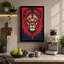 Commanding Lion Modern - Wrapped Canvas-1392686579-1392686578