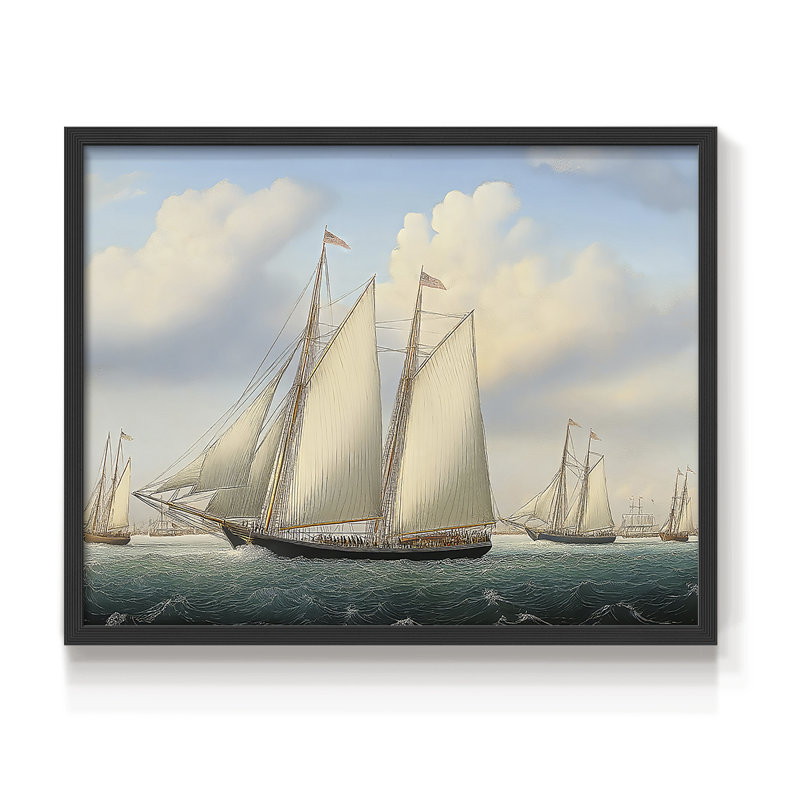 Nautical Series-CXXX -Framed Print - Restickable, H 11 po x l 14 po, Noir