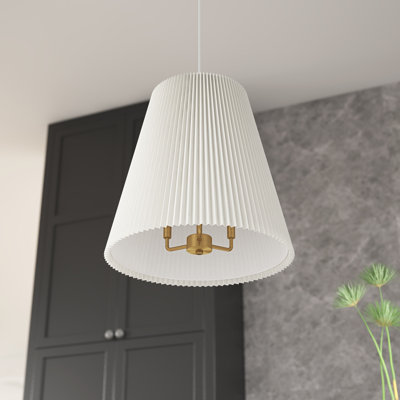 Luminaire suspendu à intensité réglable en tissu à 3 lumières Wilhem