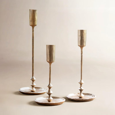 3-Piece Iron Candlestick Set