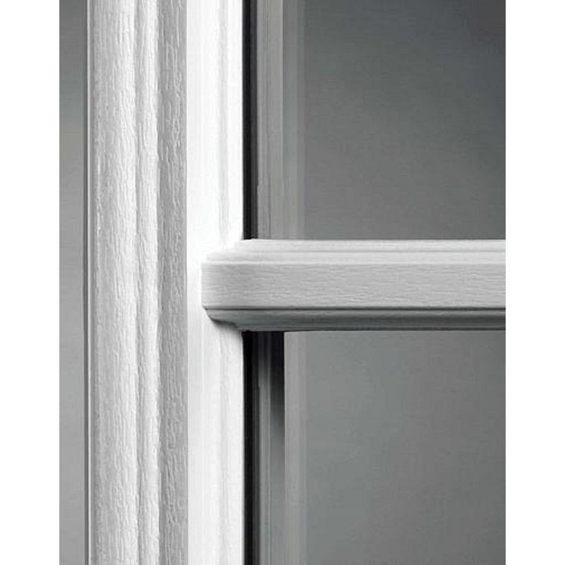 White Fiberglass 80'' Front Entry Door with Clear Glass Panels