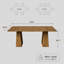 Table de salle à manger rectangulaire de 71 po pour 6 à 8 personnes - table de cuisine moderne en bois avec pieds robustes robustes, mobilier de salle à manger résistant aux égratignures, brun rustique (table seulement)-2039059894