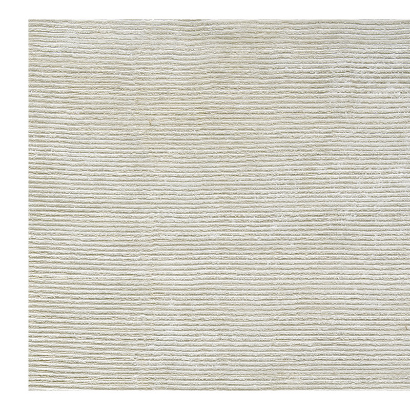 Hand-Knotted Area Rug in Ivory/Gray, Runner 2'6" x 8', Ivory/Gray