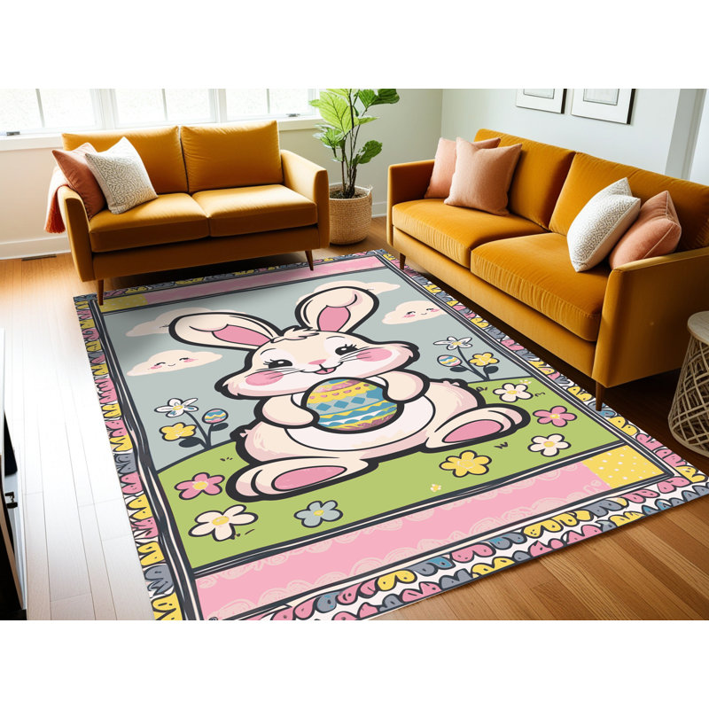Le tapis des Fêtes de Pâques Printemps Aisle®, Rectangle de 5 pi x 8 pi