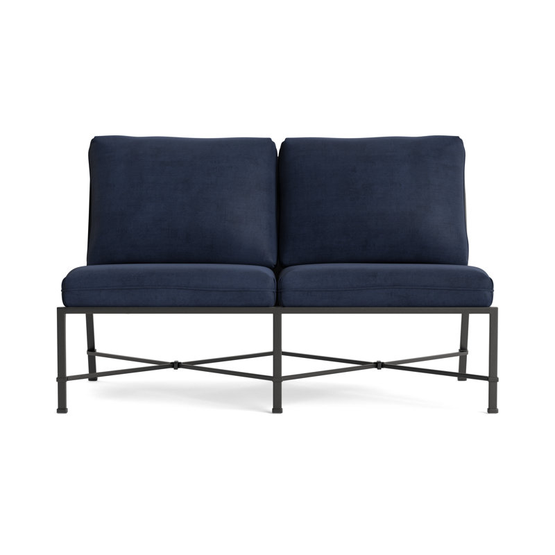 Venetian Outdoor 2 - Seat Loveseat, Fusion Neptune, Textured Pewter