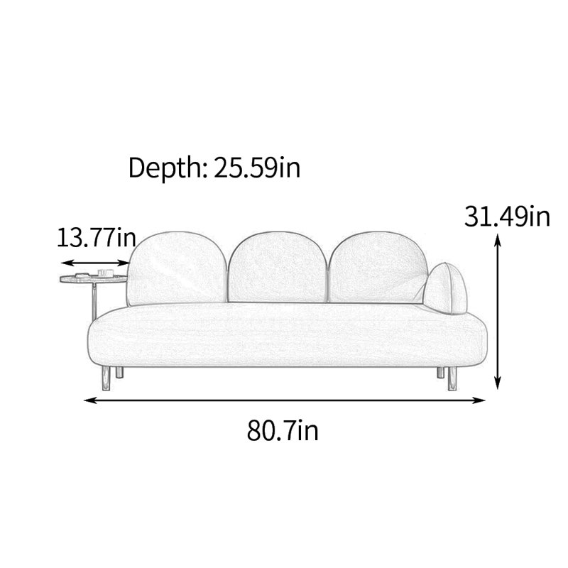Méridiennes d'intérieur avec plateau Modern Creative, Orange, Orienté à droite