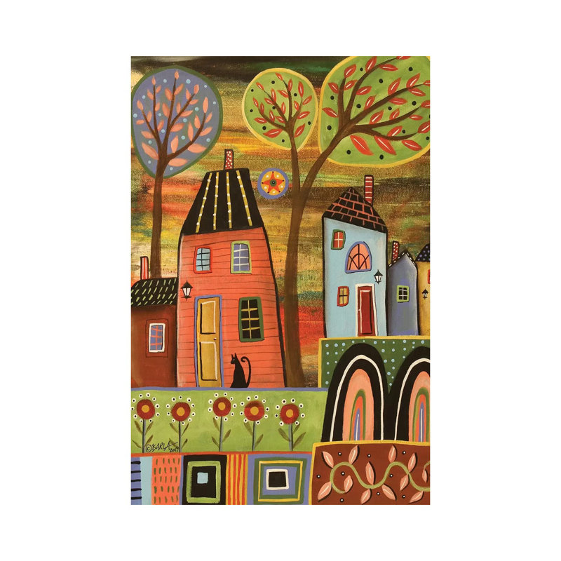 Pink House Landscape by Karla Gerard - Wrapped Canvas Gallery-Wrapped Canvas Giclée, 45.72cm H x 30.48cm W