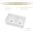 32" L x 19" W Undermount Ceramic Kitchen Sink Double Bowl 50/50 White Ceramic Kitchen Sink with Grid