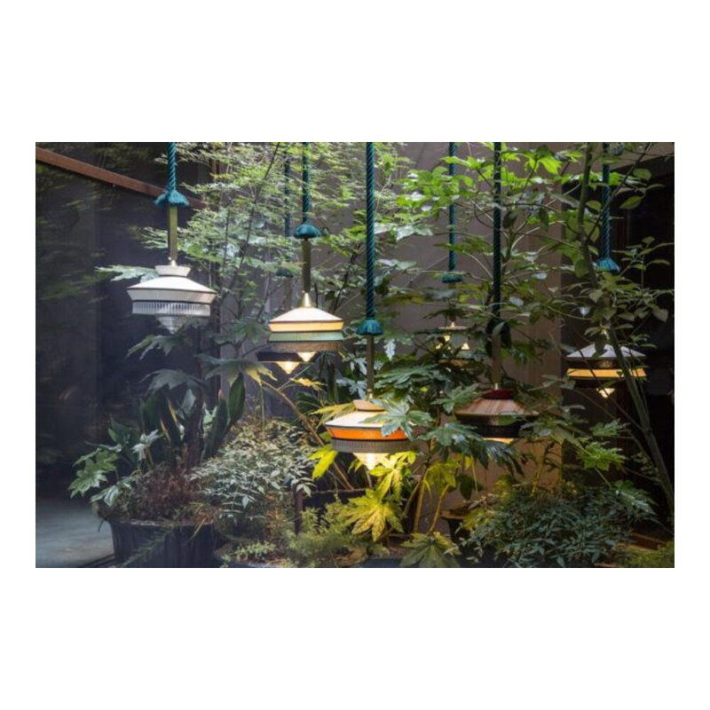 Calypso So Outdoor Suspension Lamp, 24.8" H x 15.4" W x 15.4" D