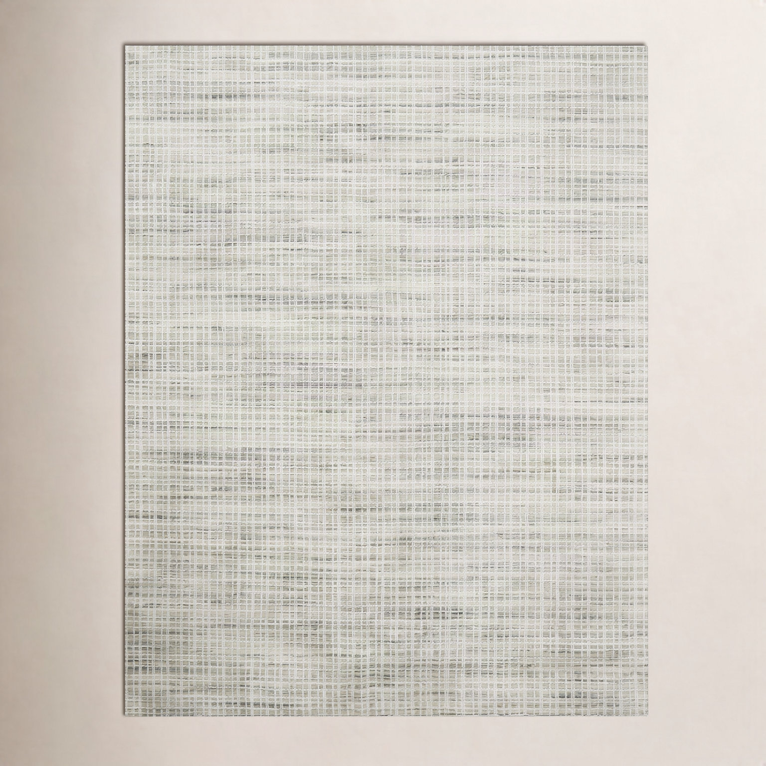 Hannon Green Hand-Woven Geometric Rug, Rectangle 4' x 6'