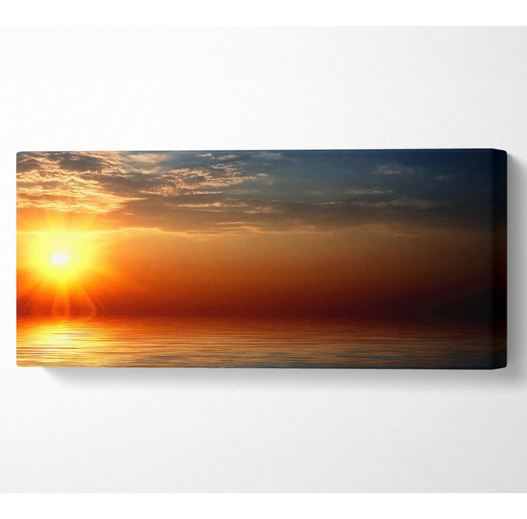 Sonnenuntergang funkelnder Ozean Panoramaleinwand