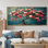 Fleur de pommier bleu et rose I - décoration murale fleur de pommier