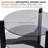 Magnum Mixed Material Modern Two-Tier Side Table in Black-273081497