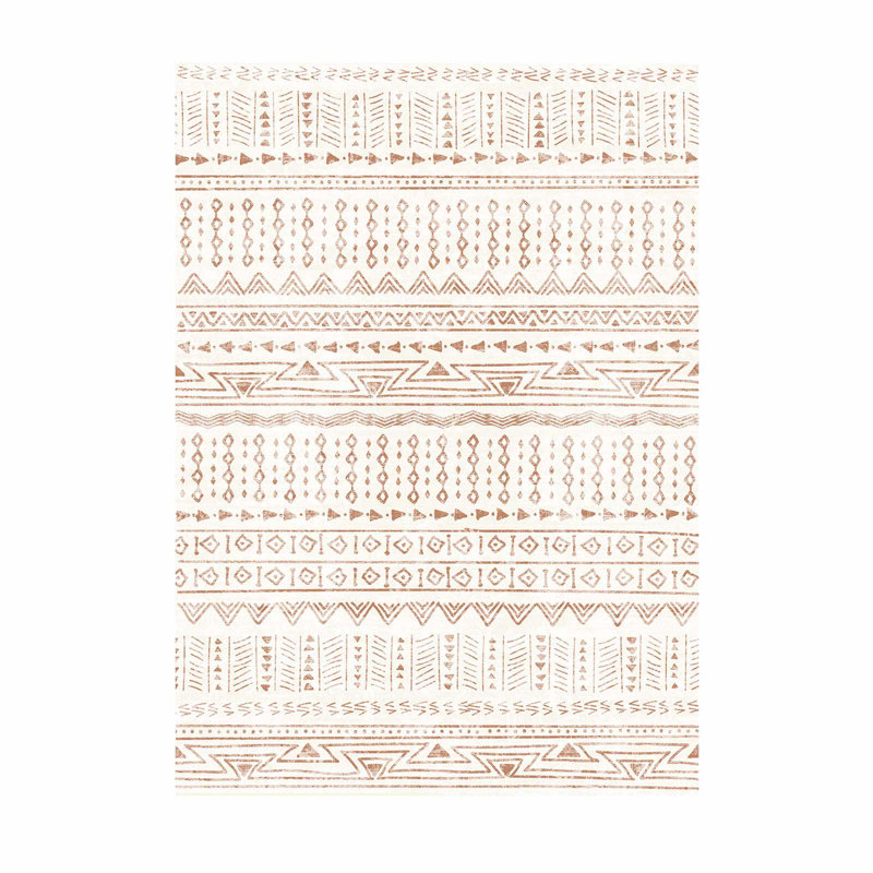 Tapis moderne antidérapant et résistant aux déchirures beige moderne, Rectangle de 5 pi x 8 pi