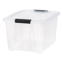  Citylife 6 Packs 8.5 QT Storage Bins with Lids Clear Plastic  Bins with Grey Handle Stackable Storage Containers for Organizing