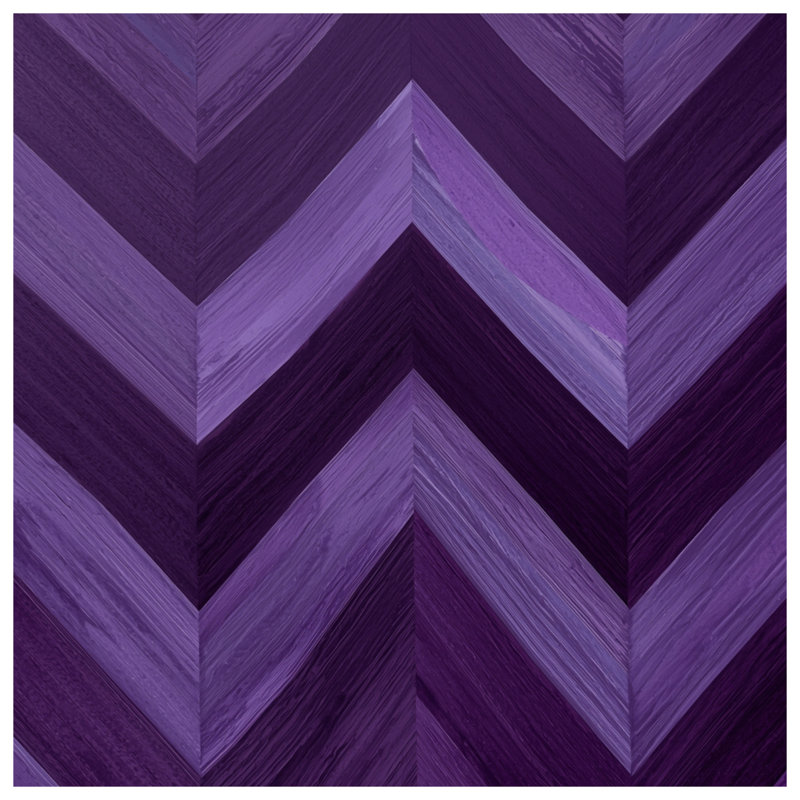 Housses de couette à motif de chevrons mauves, Grand lit