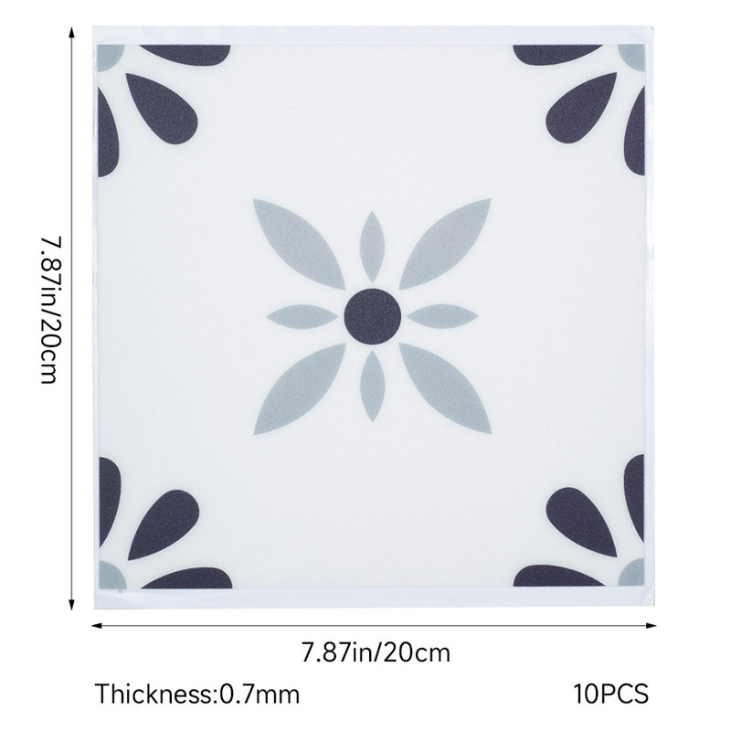 Asmunn 20x20 cm PVC Tile in White