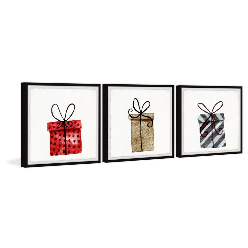 Charles Christmas Presents - 3 Piece Single Picture Frame Painting