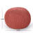 Cotton Upholstered Round Pouf Ottoman-2002938650