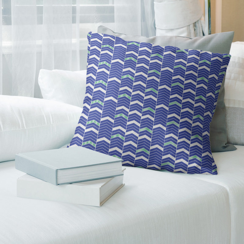 Coussin Rhonda Cheval, H 20 po x l 20 po, Duvet synthétique, Petit : bleu, vert