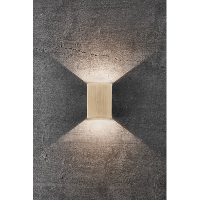 Fold 10 Wall, Brass, 14.9cm H x 10.6cm W x 4.5cm D