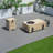 Rectangle Magnesium Oxide Propane Smokeless Fire Pit Table with Hidden Fuel Tank-578289023