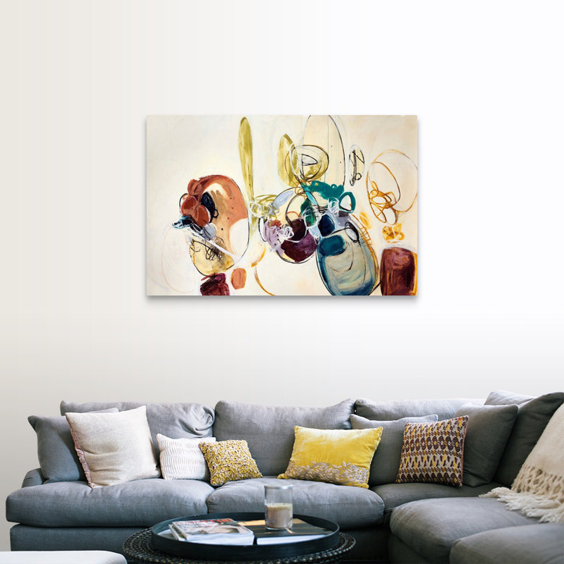 « Abréviation II » par Kari Taylor, reproduction d’art sur toile, H 32 po x l 48 po x P 1,25 po, Toile tendue