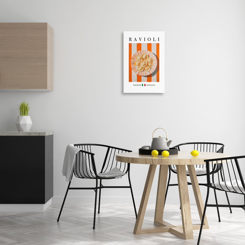Toile traditionnelle Ravioli Pasta, design par Andreas Magnusson, H 24 po x l 16 po