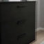 Commode surdimensionnée Moru, 3 tiroirs profonds, bois noir moderne