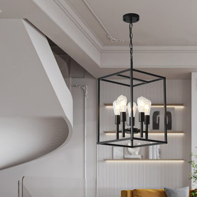 Lustre géométrique à 5 lumières