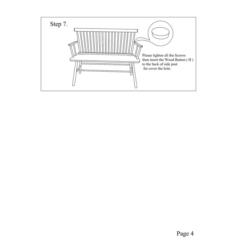Banc en bois gris avec accoudoirs à dossier à broche, Gris