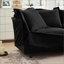 Canapé de salon moderne à assise profonde | Noir | Cadre en bois-638875730