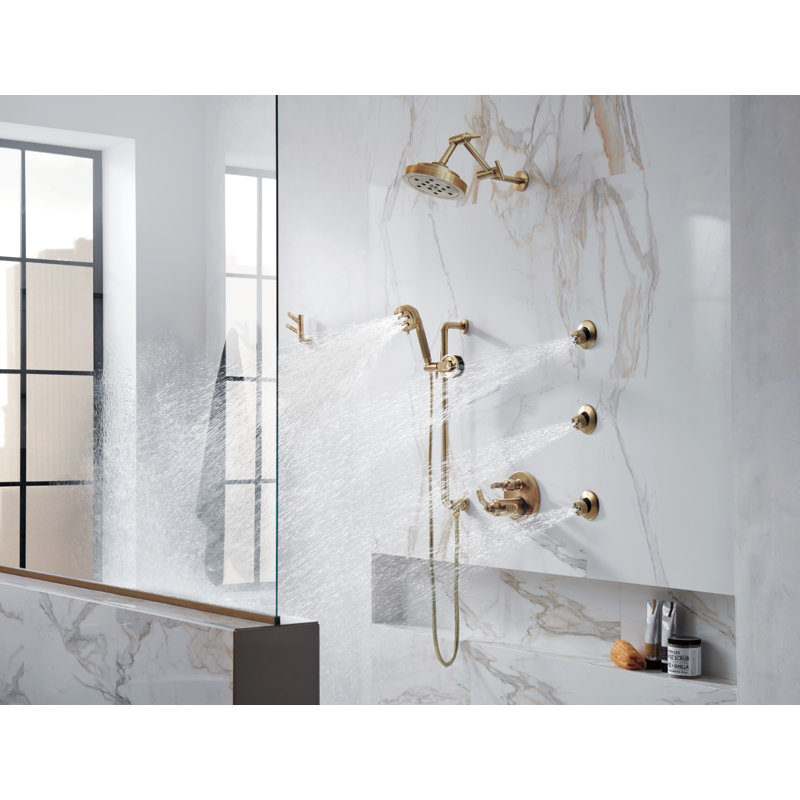 Litze® Handheld Shower Head with Slide Bar and H2OKinetic® Technology, Luxe Nickel