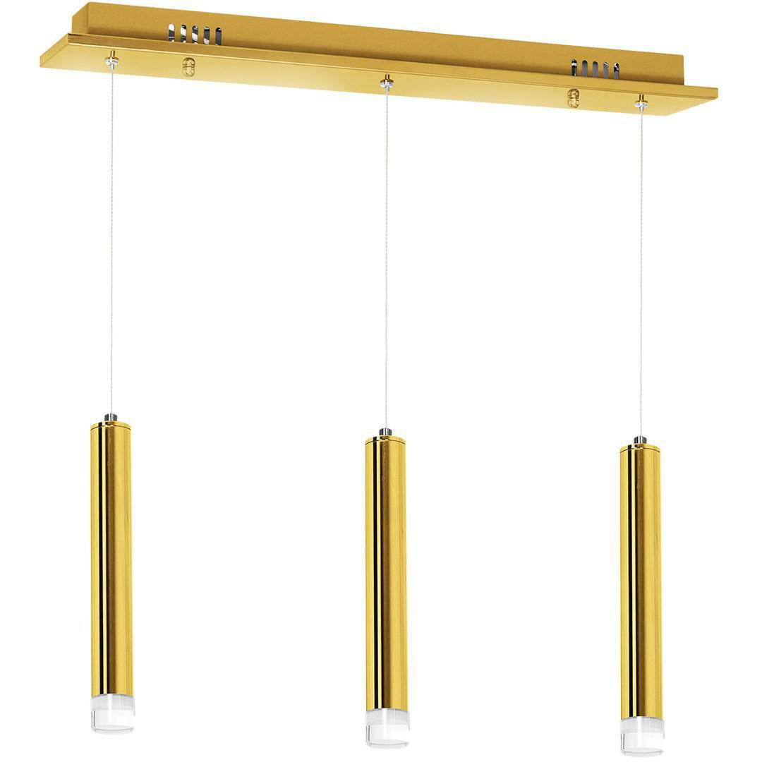 Lineare LED-Pendelleuchten-Set 3-flammig Goldenie