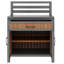 Outdoor Cabinet With Fir Wood Frame, Adjustable Shelves & Vintage Handles