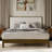 Luca Solid Wood Boucle Upholstered Headboard Bed Frame-131499533-131499531