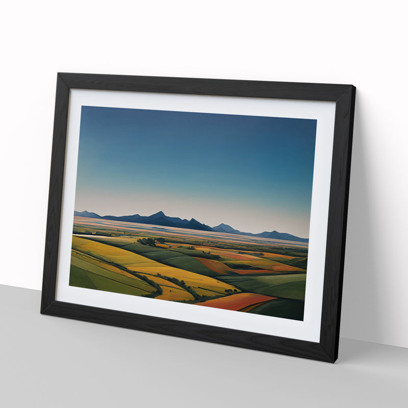 Stunning Mountain Landscape - Single Picture Frame Print, Black, 46cm H x 64cm W x 2cm D