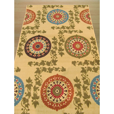 Mandana Ivory Machine Made Area Rug